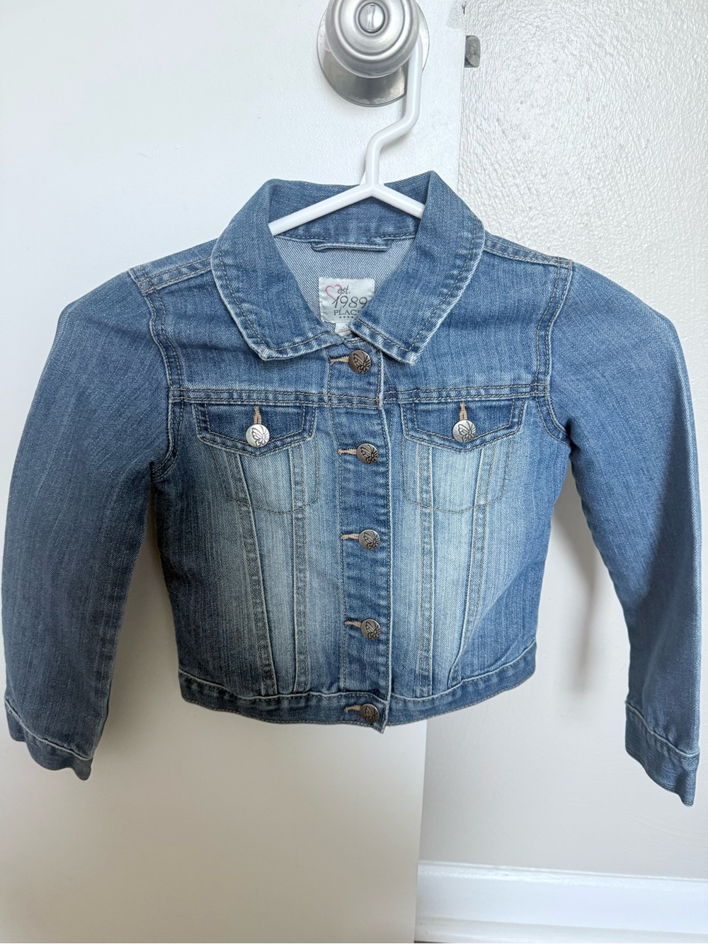 The Children's Place Girls' Medium Wash Denim Jacket - Blue